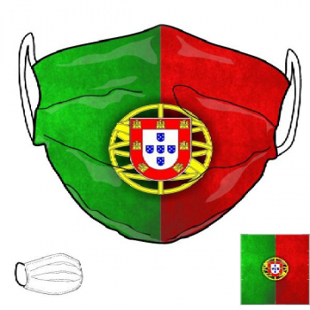 2x Maske Behelfsmaske Gesichts Nasen Mund Maske Mundbedeckung Für Erwachsene mit PORTUGAL FLAGGE